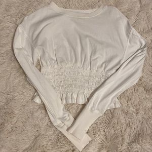 Free People white long sleeve tee